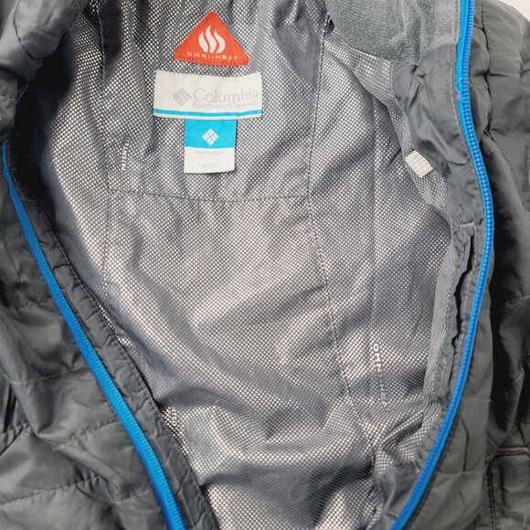 Columbia Boy's Black Blue Omni Heat Padded Thermal Puffer Jacket Size XXS - Picture 8 of 12